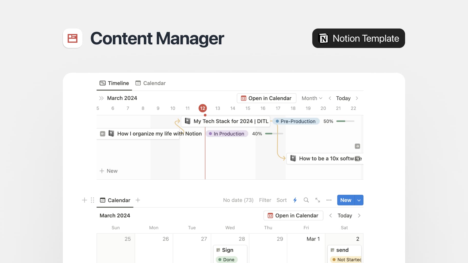 Content Manager OS Notion template